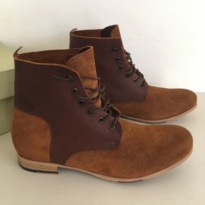 J.D. Fisk suede and leather boots